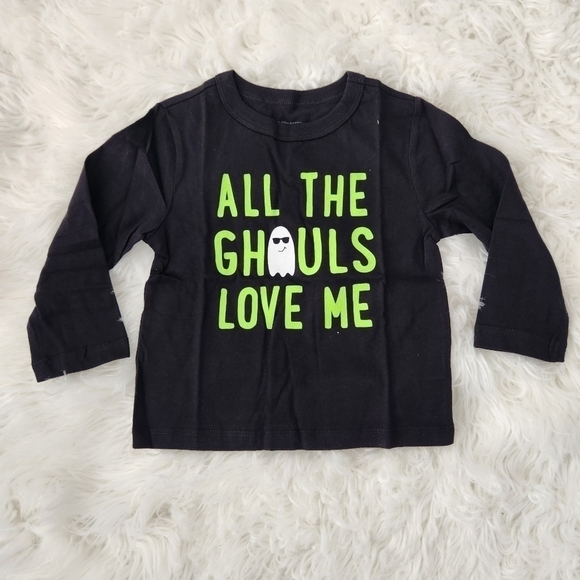The Children's Place Other - The Children’s Place Glow in the Dark All The Ghouls Love Me Graphic Tee - Black